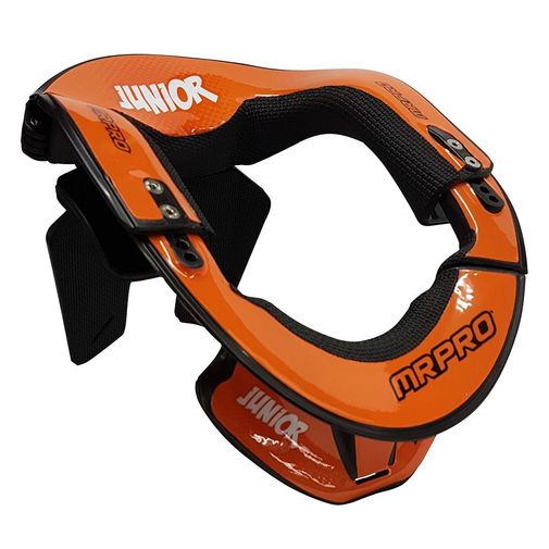 Protetor Pescoço Mrpro Neck Brace Junior Laranja / Preto JMJmotos